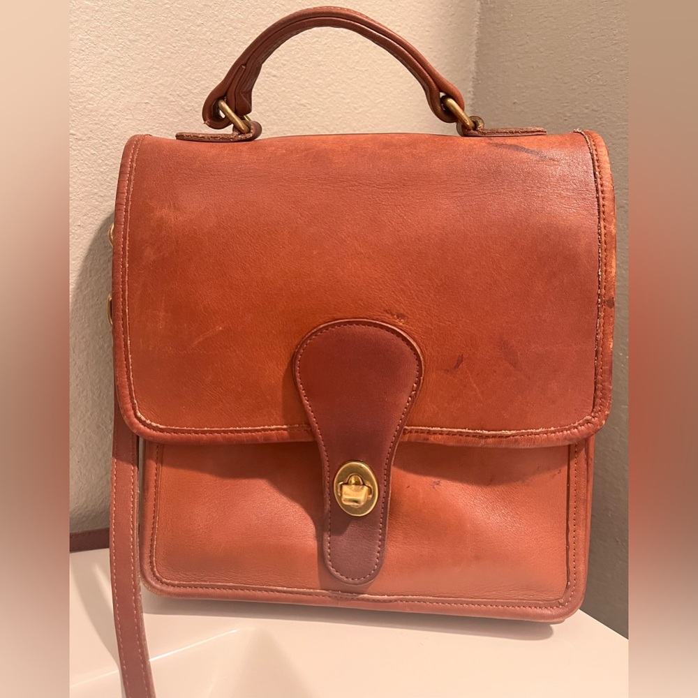 Vintage Coach British Tan Station Bag